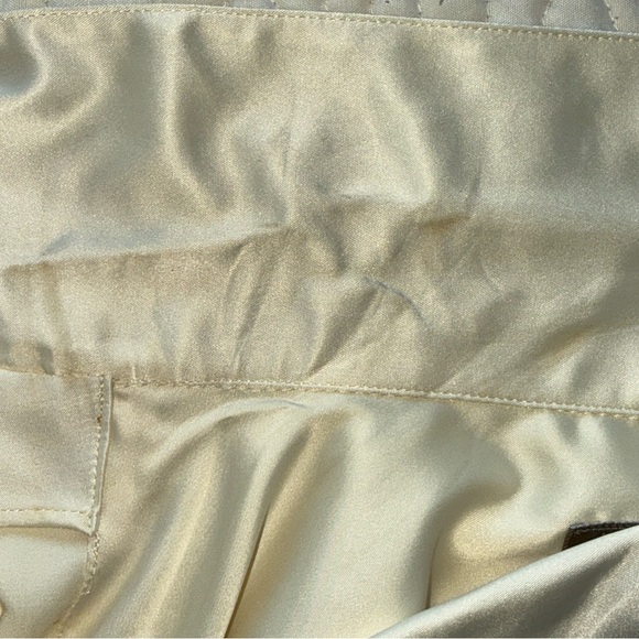 NWT Investments Cream Satin Button Down Shirt Plus Size 18W - Picture 10 of 13